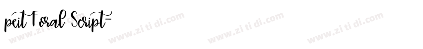 peit Foral Script字体转换